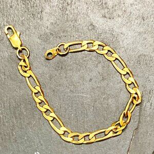Figaro link bracelet in 18K gold plate
